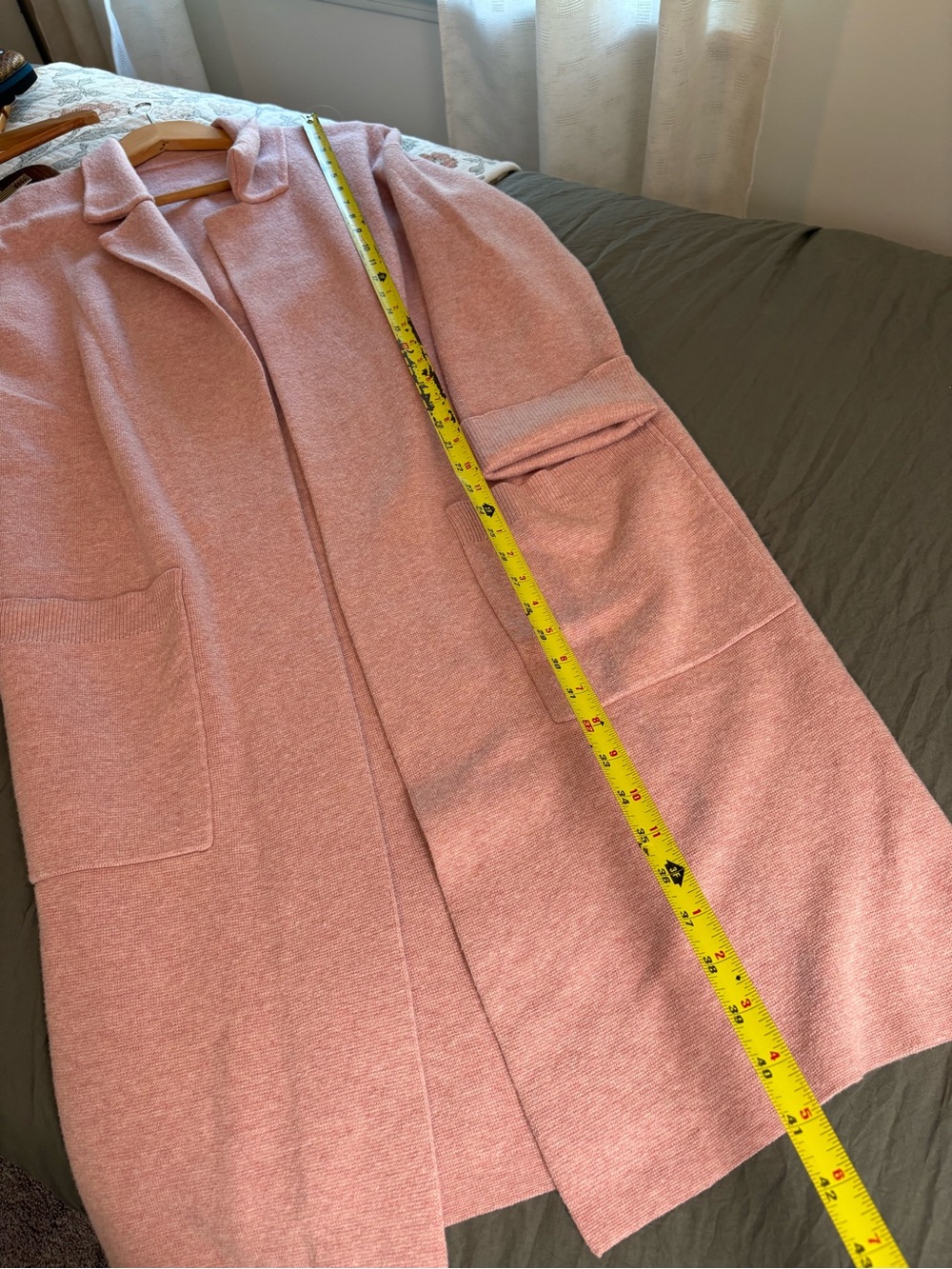 J. Crew Ella Open-Front Merino Wool/Cotton Long Sweater Blazer. Probable Large. - Picture 13 of 13